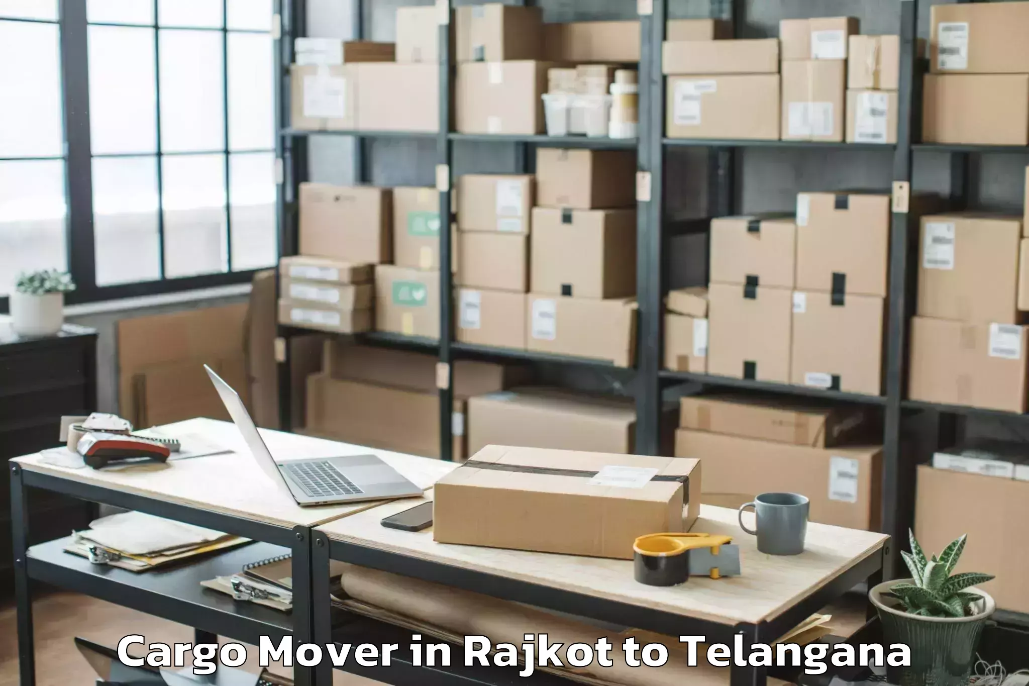 Easy Rajkot to Raghunathpalle Cargo Mover Booking